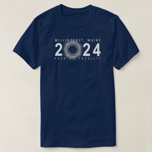 Eclipse太陽の Millinocket Maine 2024年4月8日 Tシャツ (デザイン正面)