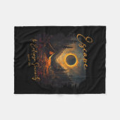 Eclipse太陽の SereniへのEclipseシャツの脱出 フリースブランケット (正面(横))