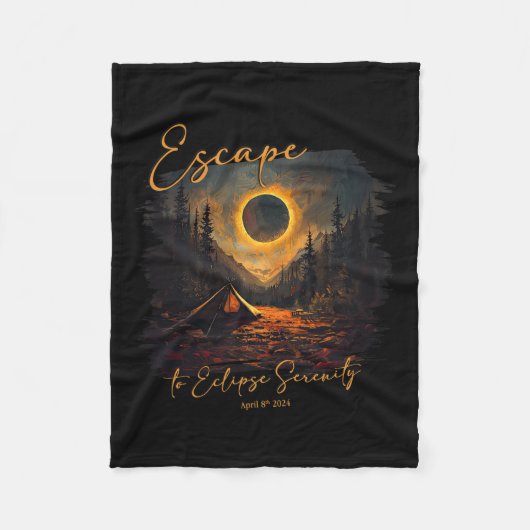 Eclipse太陽の SereniへのEclipseシャツの脱出 フリースブランケット (正面)