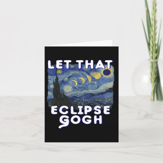 Eclipse太陽の Shirt記念ファン・ゴッホ・ジョーク カード (正面)