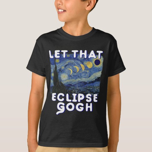 Eclipse太陽の Shirt記念ファン・ゴッホ・ジョーク Tシャツ (正面)