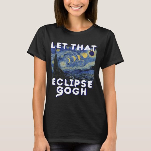 Eclipse太陽の Shirt記念ファン・ゴッホ・ジョーク Tシャツ (正面)