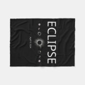 Eclipse太陽の Shirt 2024のEclipseフェーズの合計 フリースブランケット (正面(横))