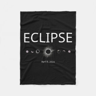 Eclipse太陽の Shirt 2024のEclipseフェーズの合計 フリースブランケット