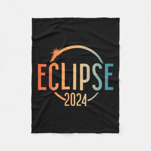 Eclipse太陽の Shirt 2024トータル太陽のEclipse 4.08. フリースブランケット (正面)