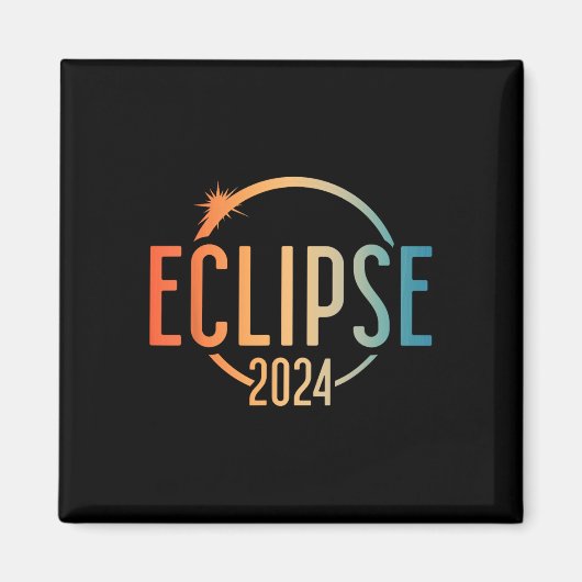 Eclipse太陽の Shirt 2024トータル太陽のEclipse 4.08. マグネット (正面)