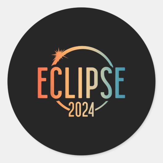 Eclipse太陽の Shirt 2024トータル太陽のEclipse 4.08. ラウンドシール (正面)