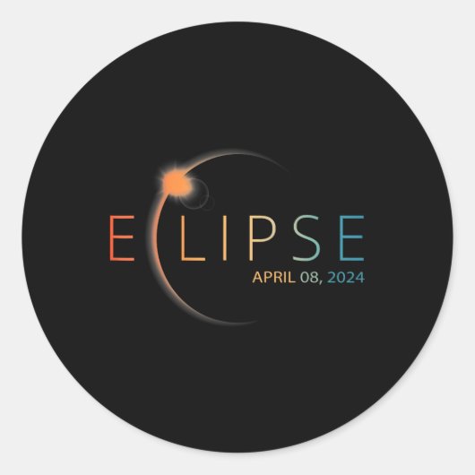 Eclipse太陽の Shirt 2024トータルEclipse太陽の 4月 ラウンドシール (正面)