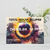 Eclipse表示太陽のパーティーのカスタマイズ 招待状 (スタンド正面)