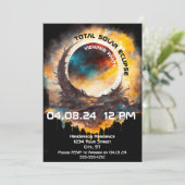 Eclipse表示太陽のパーティーのカスタマイズ 招待状 (スタンド正面)