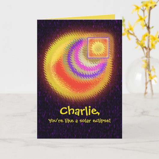 Eclipse誕生日カード カード (黄色い花)