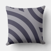 Eclipse青の幾何学的な円形パターン クッション (裏面)