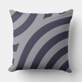 Eclipse青の幾何学的な円形パターン クッション (正面)