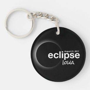 Eclipse 太陽の 2017の合計 – アイオワ キーホルダー
