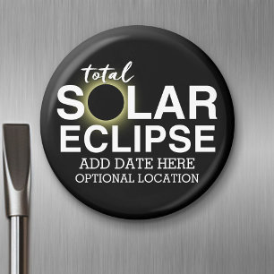 Eclipse 太陽の 2017の合計 – カスタム日付と場所 マグネット