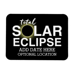 Eclipse 太陽の 2017の合計 – カスタム日付と場所 マグネット
