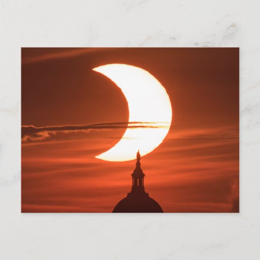 Eclipse 太陽の 2021キャプション付きポストカード ポストカード (正面)