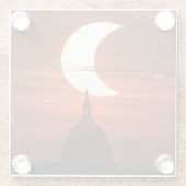 Eclipse 太陽の 2021 ガラスコースター (裏面)