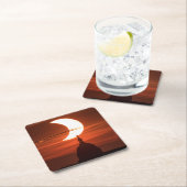 Eclipse 太陽の 2021 スクエアペーパーコースター (インサイチュ)