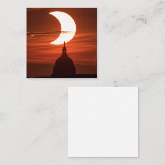 Eclipse 太陽の 2021 スクエア名刺 (正面/裏面)