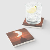 Eclipse 太陽の 2021 ストーンコースター (横)