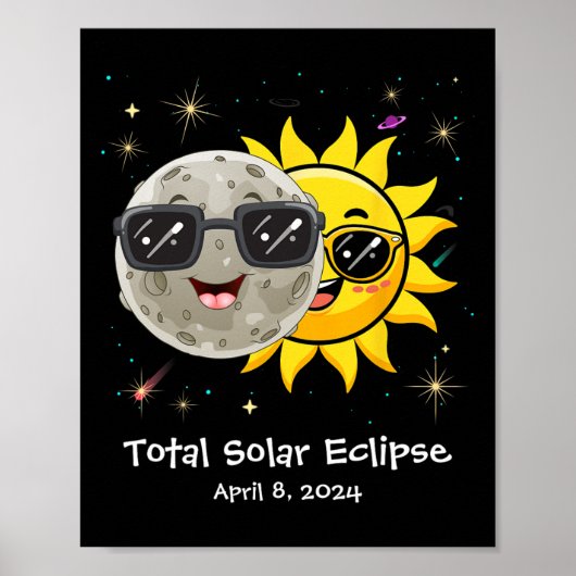 Eclipse 太陽の 2024かわいい太陽のEclipse子供たちGi ポスター (正面)