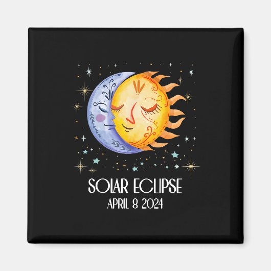 Eclipse 太陽の 2024かわいい太陽のEclipse子供たちGi マグネット (正面)