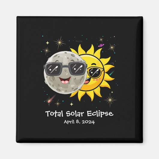 Eclipse 太陽の 2024かわいい太陽のEclipse子供たちGi マグネット (正面)