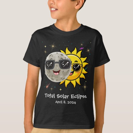 Eclipse 太陽の 2024かわいい太陽のEclipse子供たちGi Tシャツ (正面)