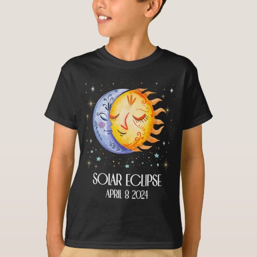 Eclipse 太陽の 2024かわいい太陽のEclipse子供たちGi Tシャツ (正面)