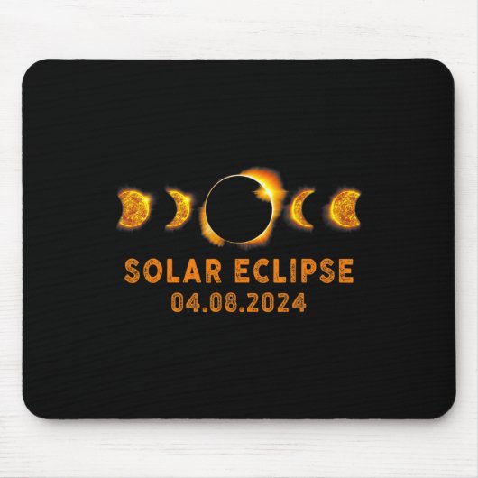 Eclipse 太陽の 2024かわいいEclipseキッズ太陽の幼児 マウスパッド (正面)