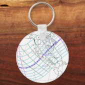 Eclipse 太陽の 2024のグローバルパス合計 キーホルダー (正面)