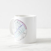 Eclipse 太陽の 2024のグローバルパス合計 コーヒーマグカップ (正面左)