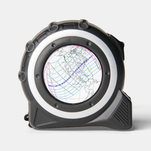 Eclipse 太陽の 2024のグローバルパス合計 メジャー (正面)