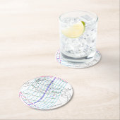 Eclipse 太陽の 2024のグローバルパス合計 ラウンドペーパーコースター (インサイチュ)