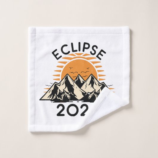 Eclipse 太陽の 2024の合計 ウォッシュタオル (ウォッシュタオル)