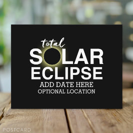 Eclipse 太陽の 2024の合計 – カスタム日付と場所 ポストカード