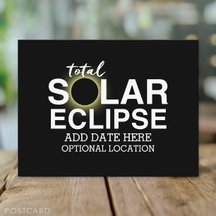 Eclipse 太陽の 2024の合計 – カスタム日付と場所 ポストカード