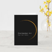 Eclipse 太陽の 2024の合計 カード (黄色い花)