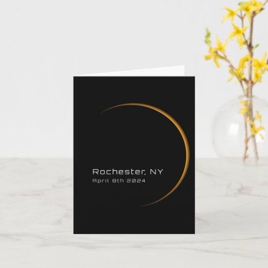 Eclipse 太陽の 2024の合計 カード (黄色い花)