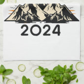 Eclipse 太陽の 2024の合計 キッチンタオル (折り畳み)