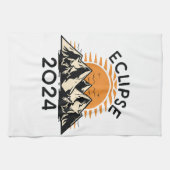 Eclipse 太陽の 2024の合計 キッチンタオル (横)