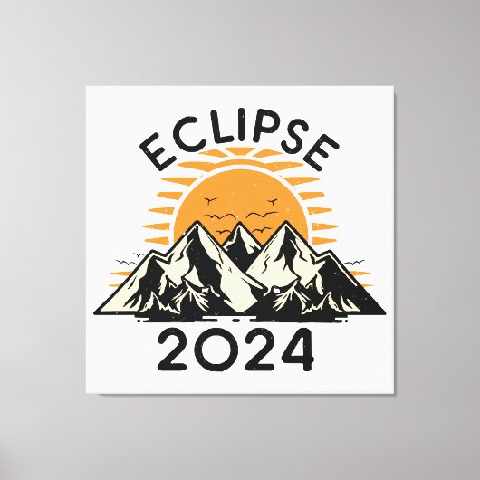 Eclipse 太陽の 2024の合計 キャンバスプリント (正面)