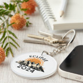 Eclipse 太陽の 2024の合計 キーホルダー (正面右)