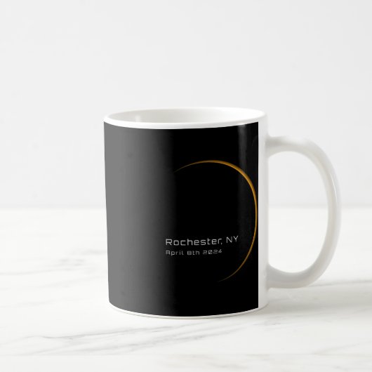Eclipse 太陽の 2024の合計 コーヒーマグカップ (右)