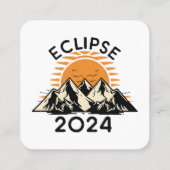 Eclipse 太陽の 2024の合計 スクエア名刺 (裏面)