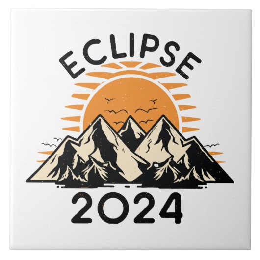 Eclipse 太陽の 2024の合計 タイル (正面)