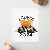 Eclipse 太陽の 2024の合計 ノートカード (正面/裏面インサイチュ)