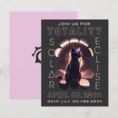 Eclipse 太陽の 2024の合計 |パーティの招待状 招待状 (正面/裏面)