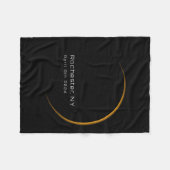 Eclipse 太陽の 2024の合計 フリースブランケット (正面(横))